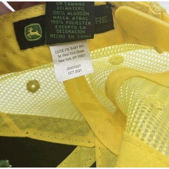 John Deere Toddler Snapback Hat Embroidrd Classic Green Yellow Mesh Adjustbl Cap - Picture 9 of 9